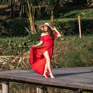 Lovers and Friends gorgeous red maxi dress